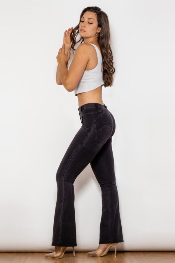 Buttoned Flare Jeans - Image 13