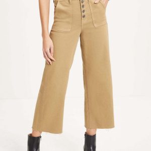 Button Fly Raw Hem Jeans