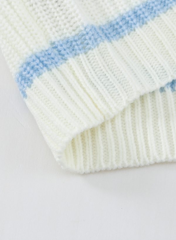 Woven Right Striped Rib-Knit Open Front Pocketed Cardigan - Image 6