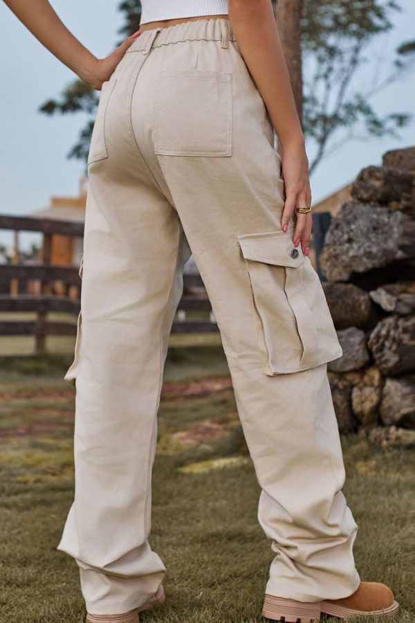 Loose Fit Long Jeans with Pockets - Image 2