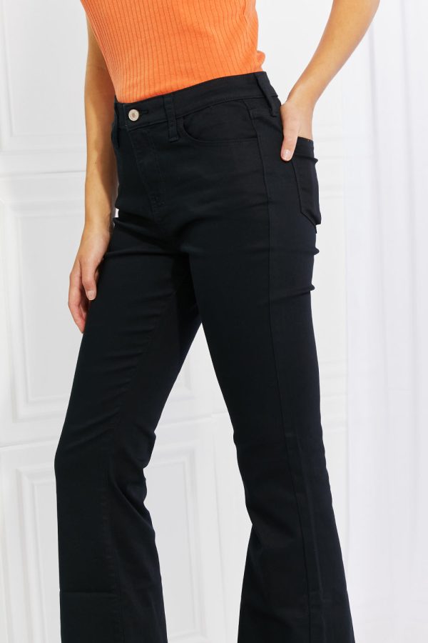 Zenana Clementine Full Size High-Rise Bootcut Jeans in Black - Image 4