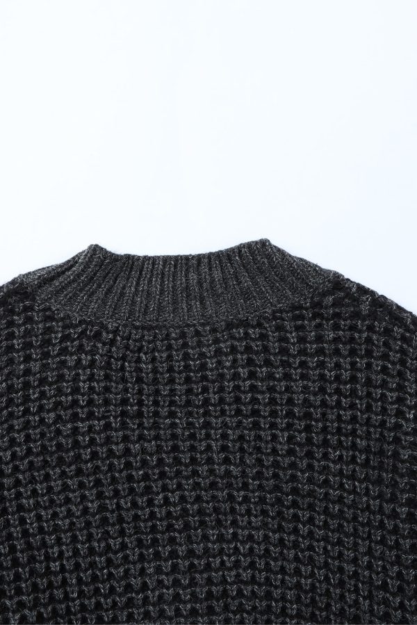 Woven Right Waffle-Knit Drop Shoulder Button-Down Cardigan - Image 22