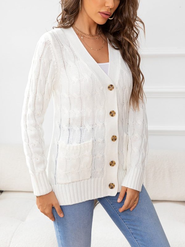 Button Down Cable-Knit Cardigan - Image 17
