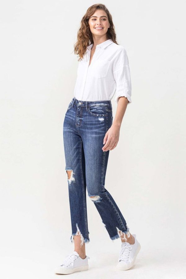 Lovervet Jackie Full Size High Rise Crop Straight Leg Jeans - Image 4
