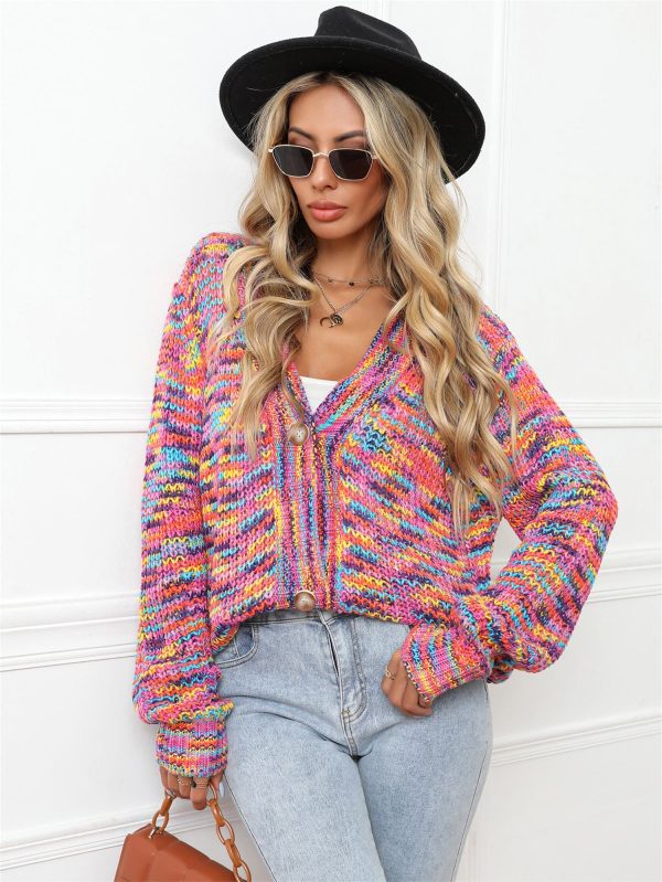 V-Neck Long Sleeve Cardigan - Image 4