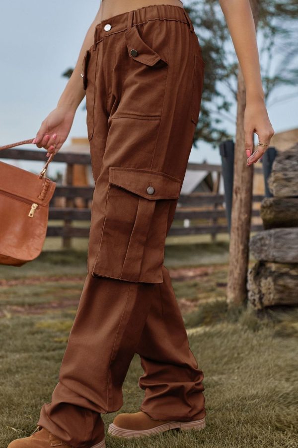 Loose Fit Long Jeans with Pockets - Image 11