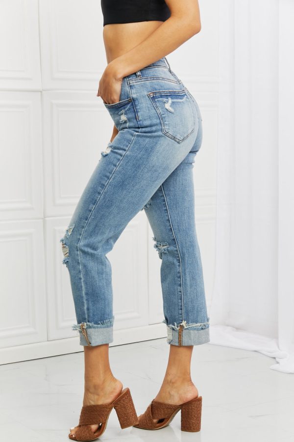 RISEN Full Size Leilani Distressed Straight Leg Jeans - Image 5