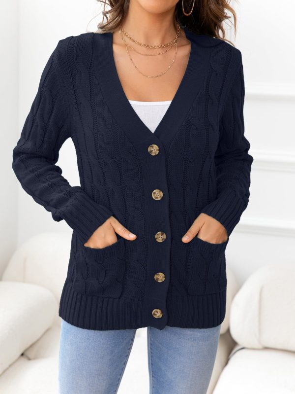 Button Down Cable-Knit Cardigan - Image 29