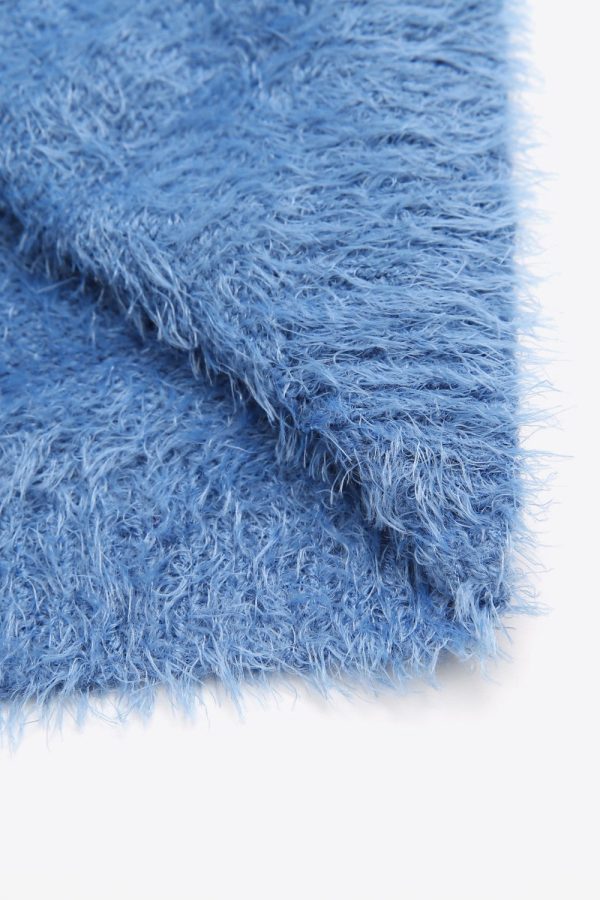 Round Neck Dropped Shoulder Fuzzy Cardigan - Image 8