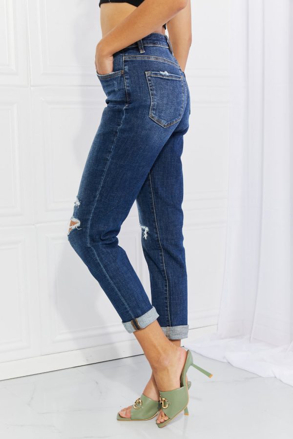 Vervet by Flying Monkey Full Size Distressed Cropped Jeans with Pockets - Image 8