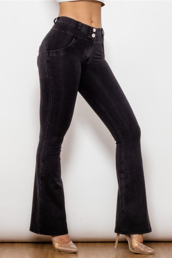 Buttoned Flare Jeans - Image 6