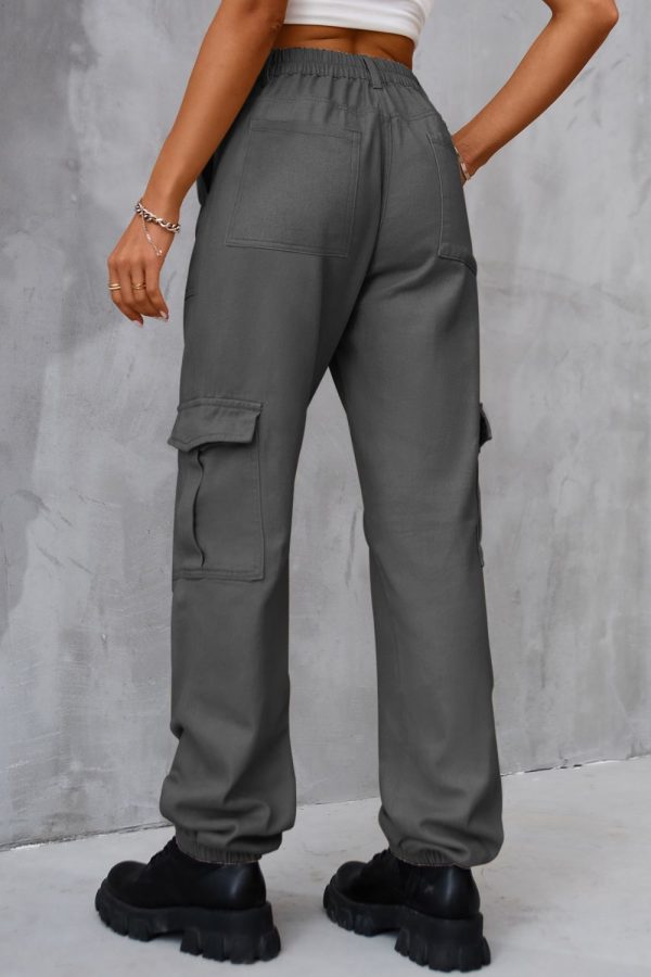 Buttoned High Waist Jeans with Pockets - Image 9