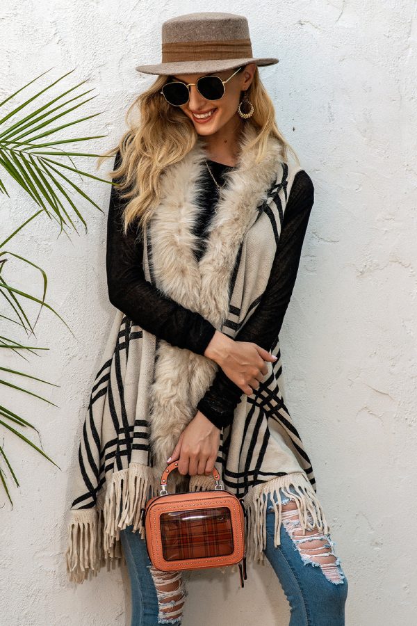 Sleeveless Fringe Detail Cardigan - Image 3