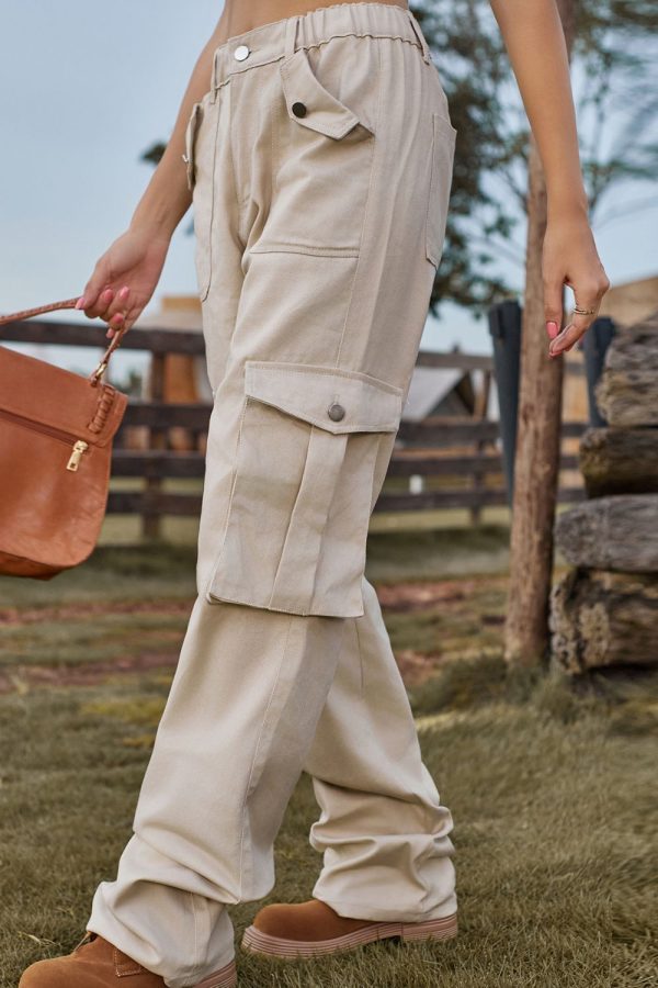 Loose Fit Long Jeans with Pockets - Image 3