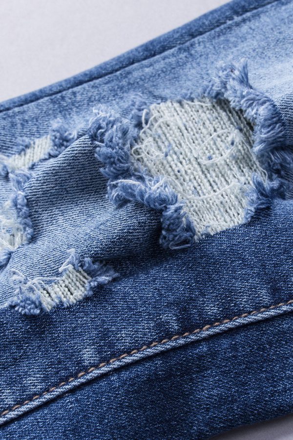 Distressed Flared Jeans with Pockets - Image 7