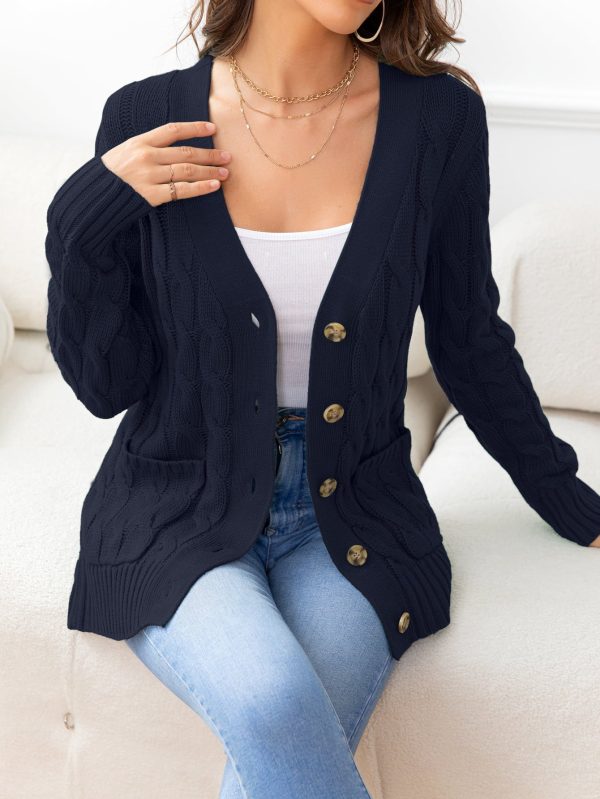 Button Down Cable-Knit Cardigan - Image 28