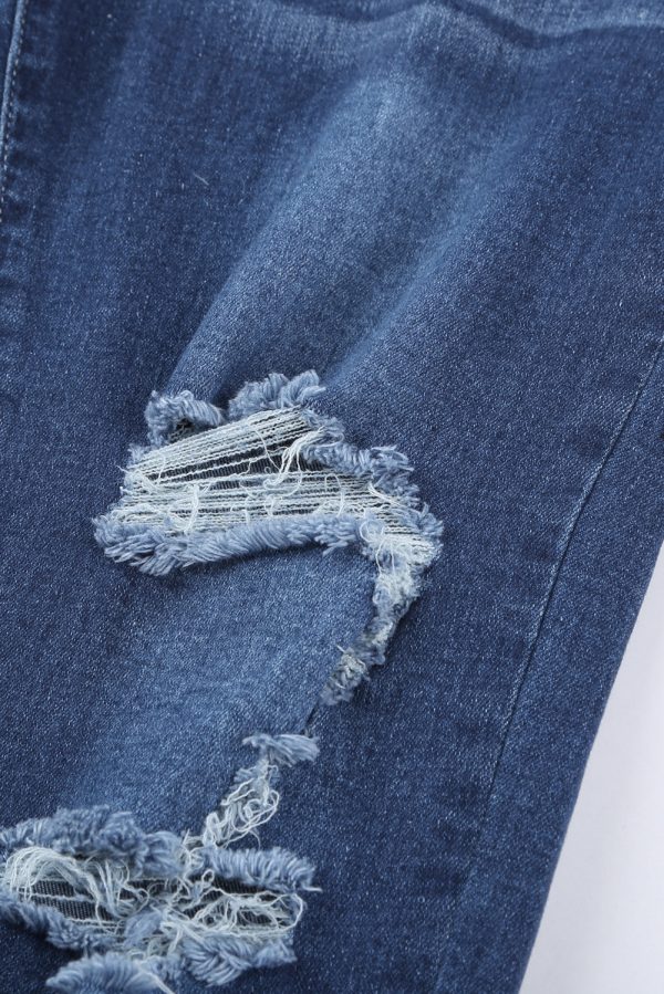 Baeful High-Rise Distressed Hem Detail Jeans - Image 13