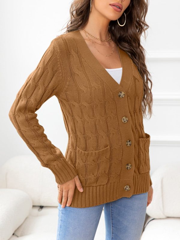 Button Down Cable-Knit Cardigan - Image 3