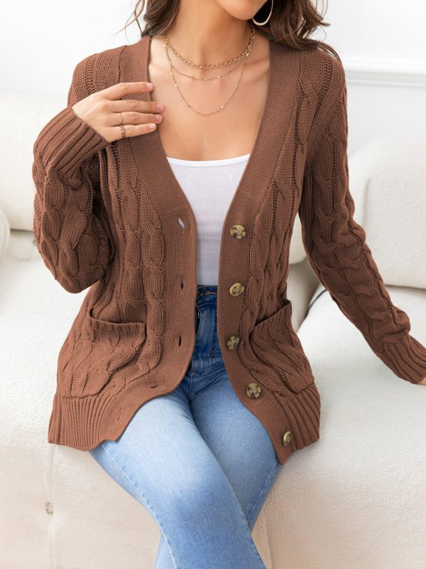 Button Down Cable-Knit Cardigan - Image 34