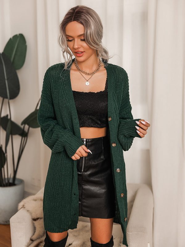 Ribbed V-Neck Cardigan - Image 3