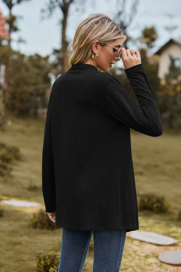 Open Front Long Sleeve Cardigan - Image 9