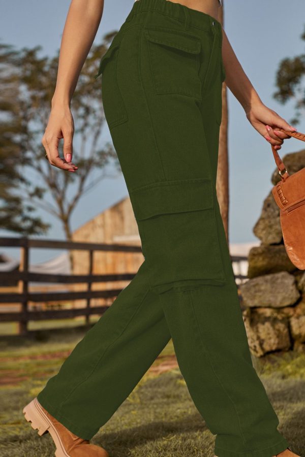 Loose Fit Long Jeans with Pockets - Image 18