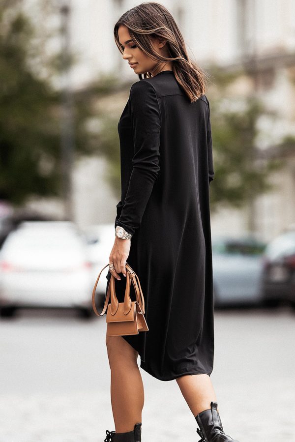 V-Neck Long Sleeve Cardigan with Pocket - Image 11