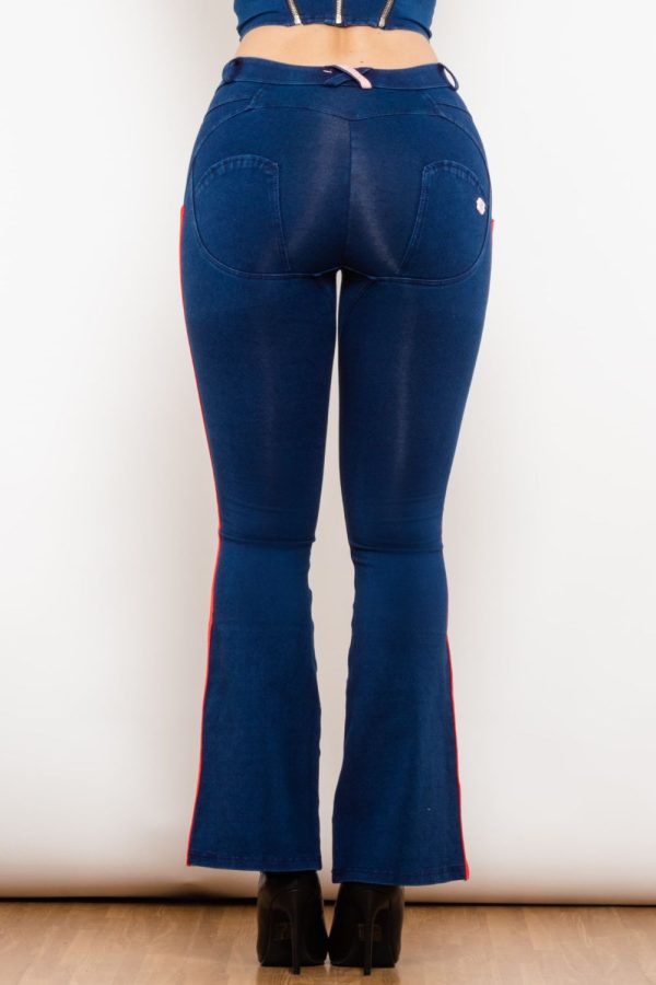 Side Stripe Buttoned Bootcut Jeans - Image 8