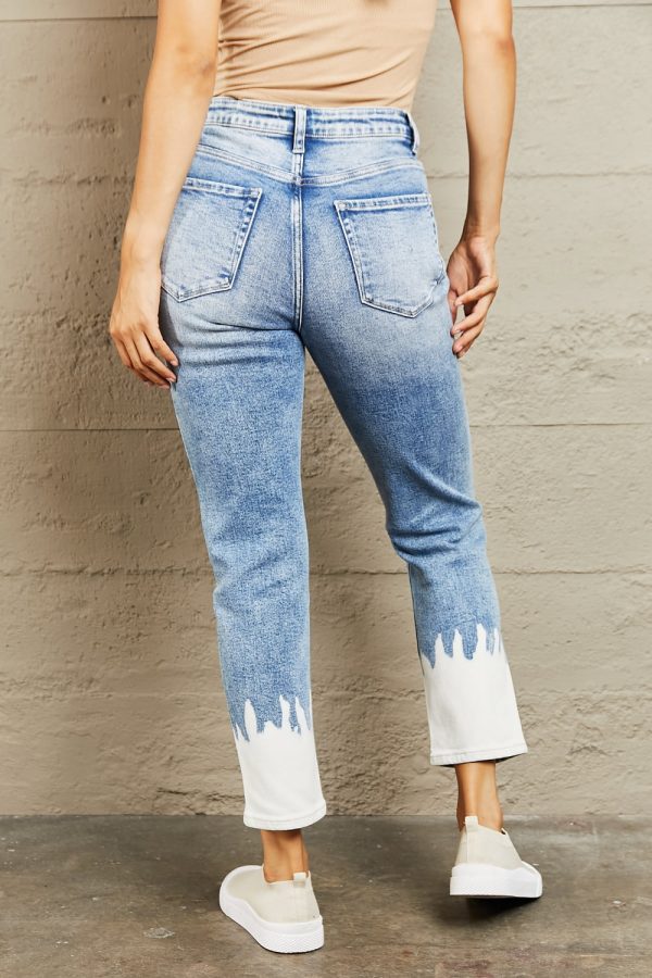 BAYEAS High Waisted Distressed Painted Cropped Skinny Jeans - Image 2