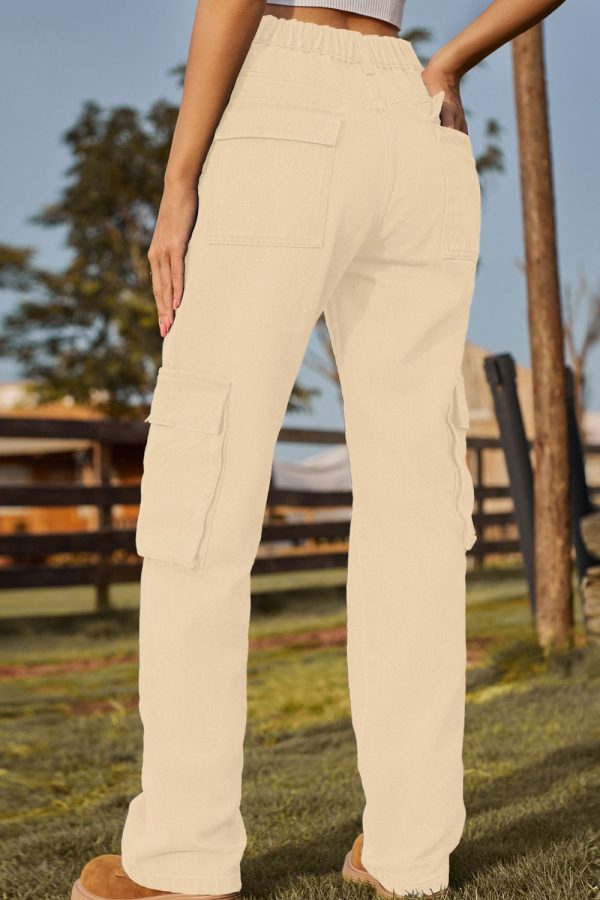 Loose Fit Long Jeans with Pockets - Image 11