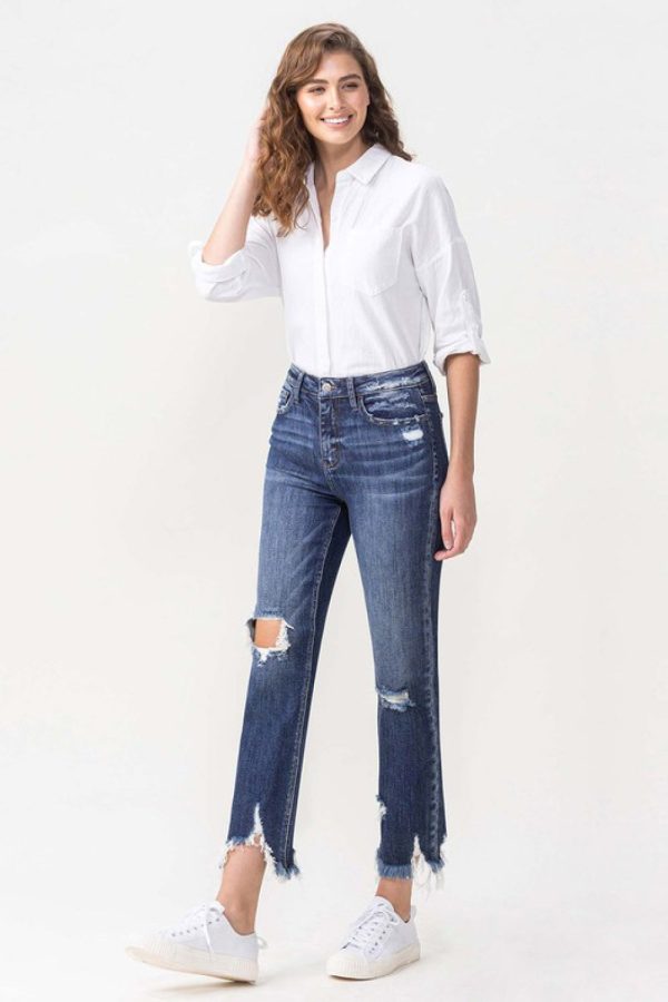 Lovervet Jackie Full Size High Rise Crop Straight Leg Jeans - Image 3