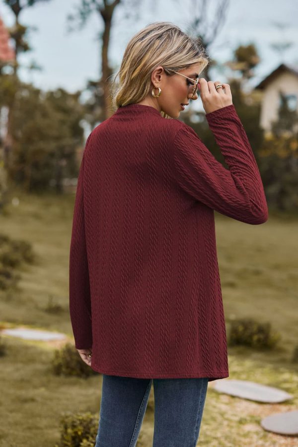 Open Front Long Sleeve Cardigan - Image 12