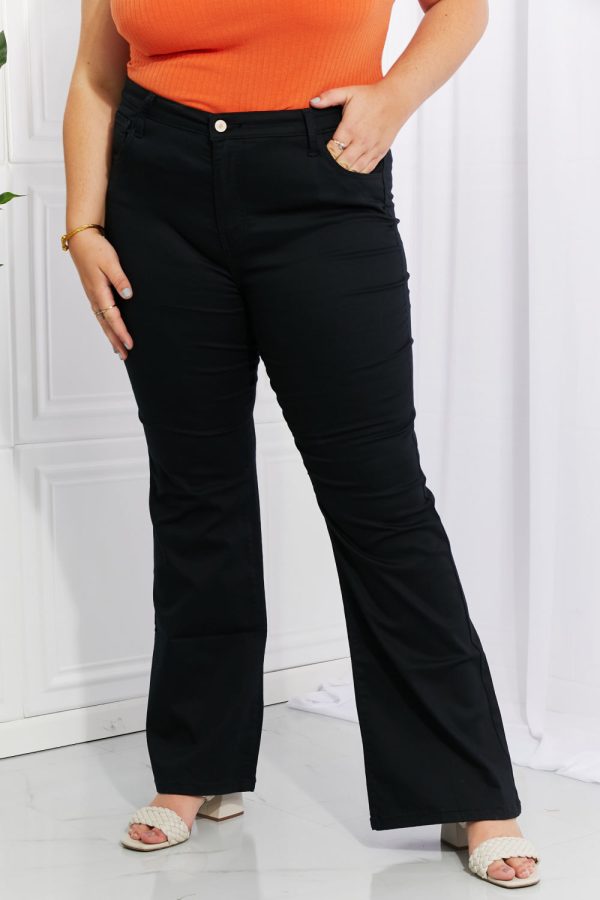 Zenana Clementine Full Size High-Rise Bootcut Jeans in Black - Image 5