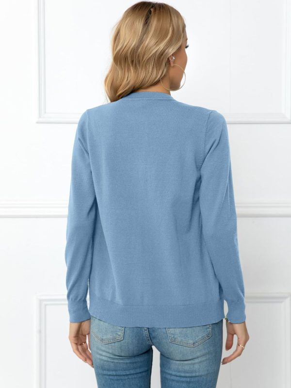 Button Down Round Neck Cardigan - Image 24