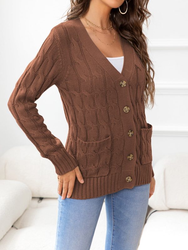Button Down Cable-Knit Cardigan - Image 35