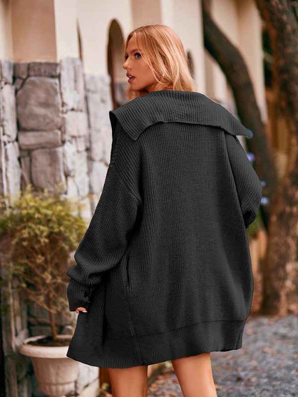 Dropped Shoulder Long Sleeve Cardigan - Image 7