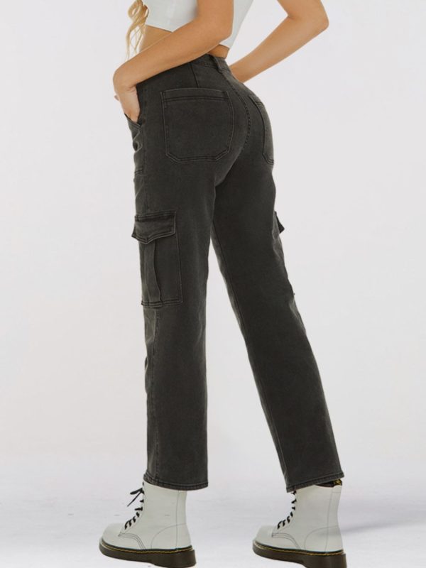 Straight Leg Jeans with Pockets - Image 4