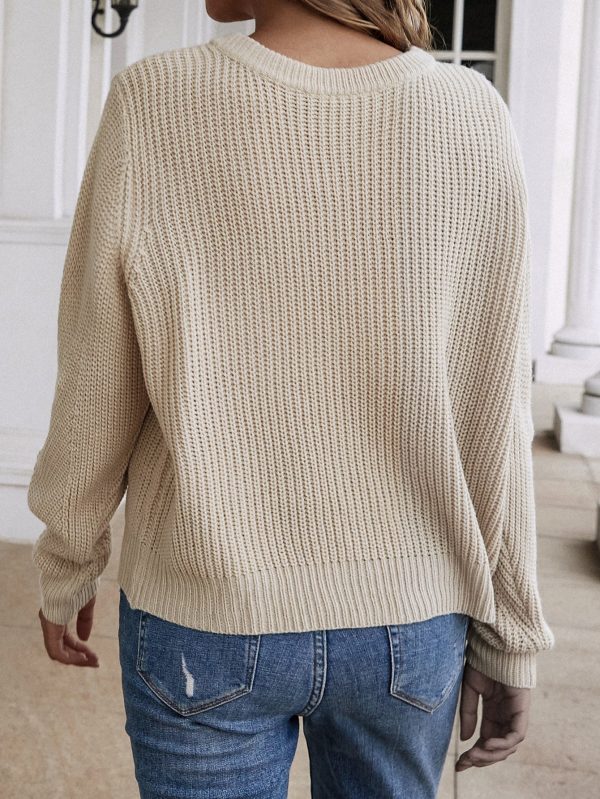 Double Take Button Down Rib-Knit Reversible Sweater - Image 7