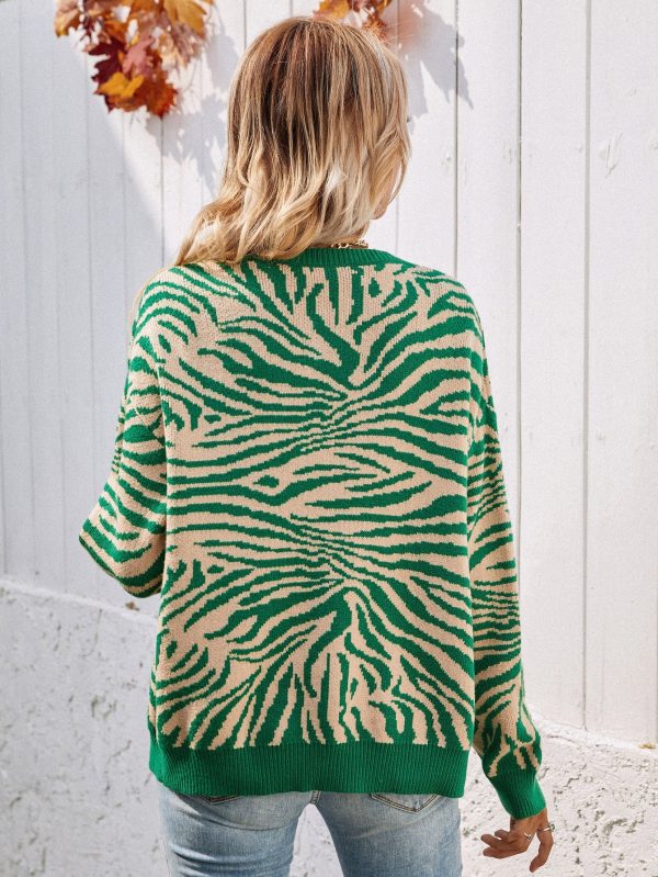 Woven Right Zebra Print Button Down Cardigan - Image 3
