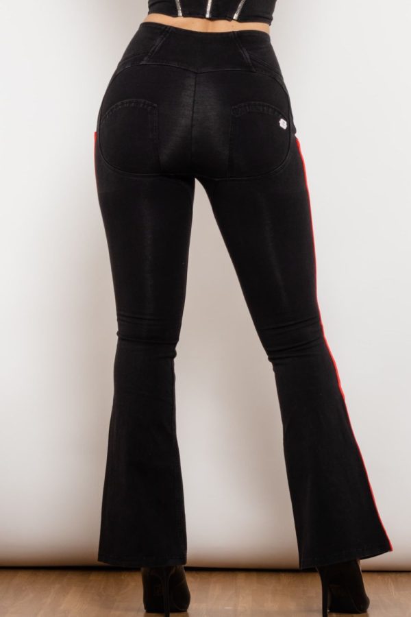 Side Stripe Zip Closure Bootcut Jeans - Image 7