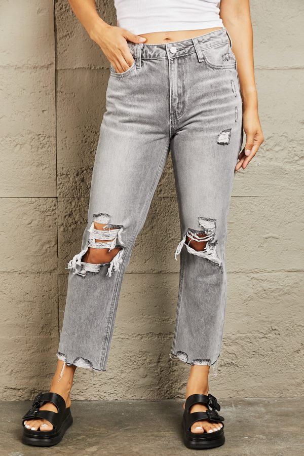 BAYEAS High Waisted Cropped Straight Jeans - Image 3