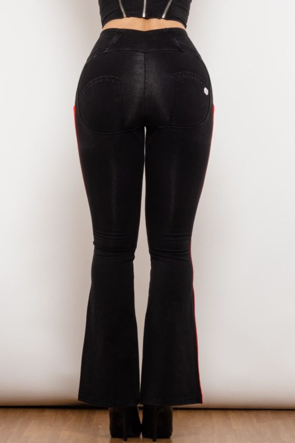 Side Stripe Zip Closure Bootcut Jeans - Image 8