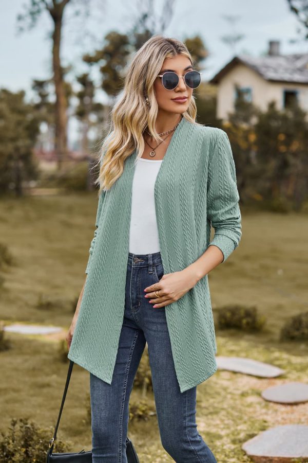 Open Front Long Sleeve Cardigan - Image 5