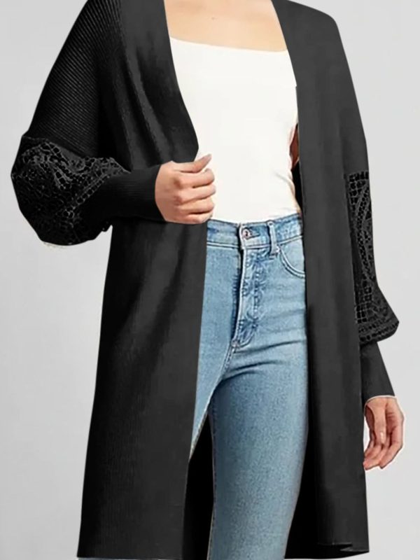 Beige Cable Knit Zippered Women's Sweater for Winter and Fall - Image 5