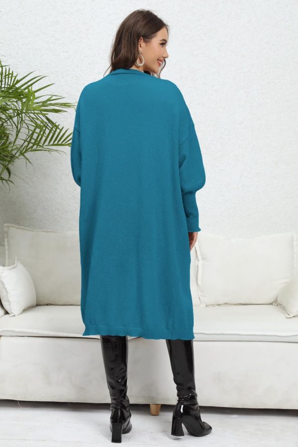 Open Front Dropped Shoulder Cardigan - Image 18
