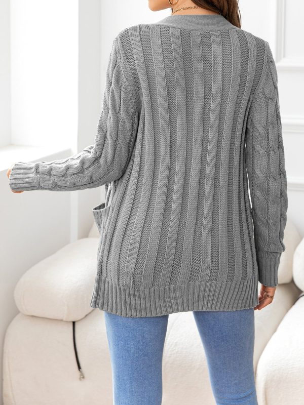 Button Down Cable-Knit Cardigan - Image 33