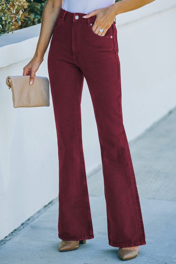 Baeful High Waist Flare Leg Jeans with Pockets - Image 4