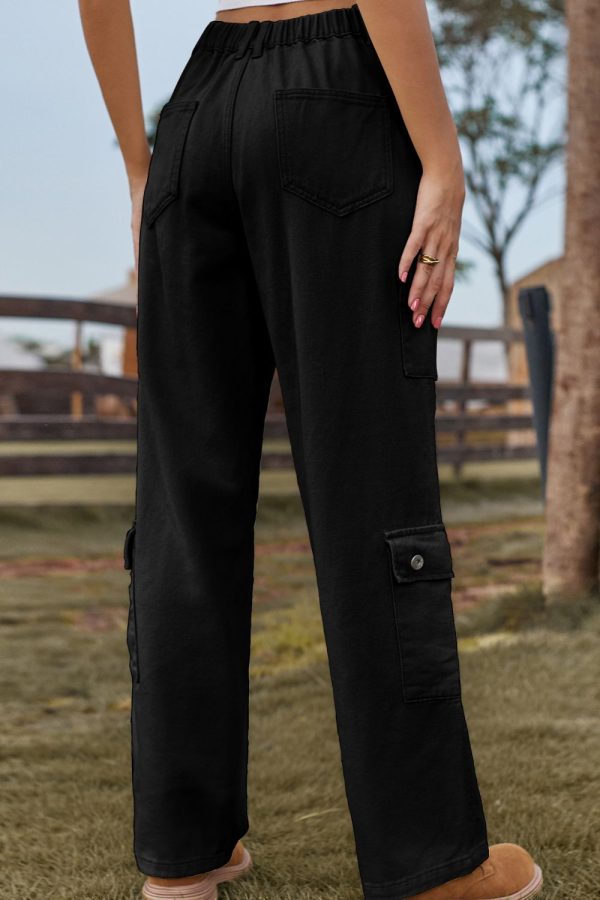 Buttoned Slim Fit Long Jeans with Pockets - Image 15