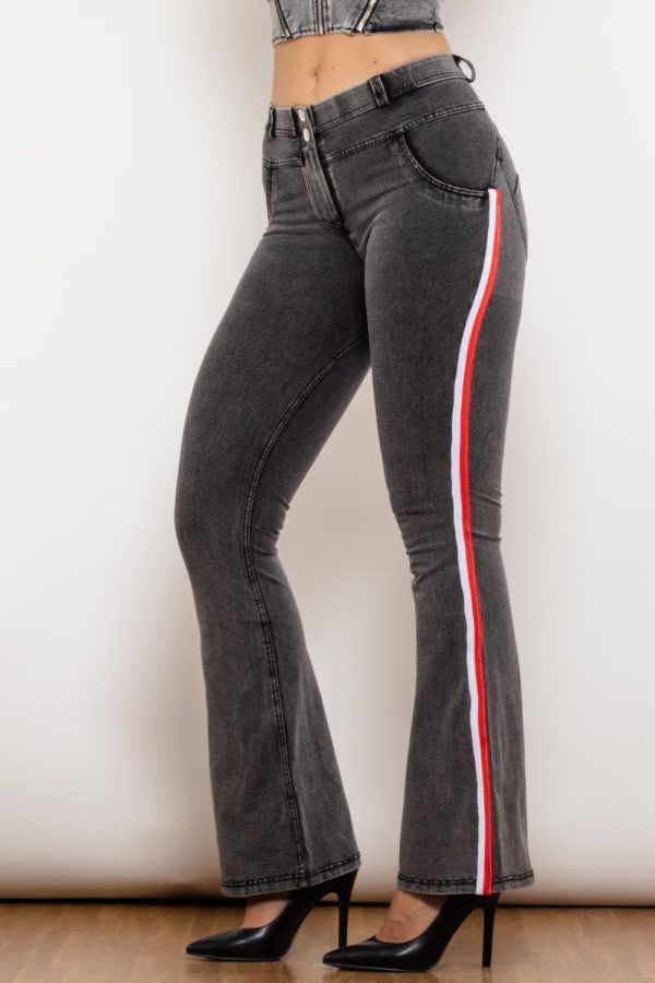 Side Stripe Bootcut Jeans - Image 3
