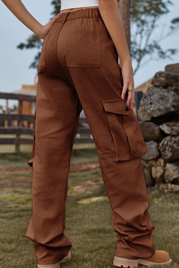 Loose Fit Long Jeans with Pockets - Image 12
